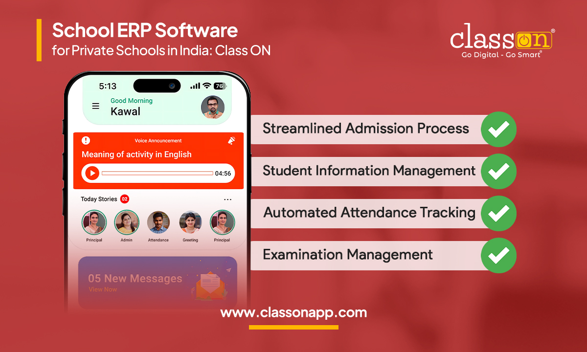 ERP Software for Private Schools in India: Class ON